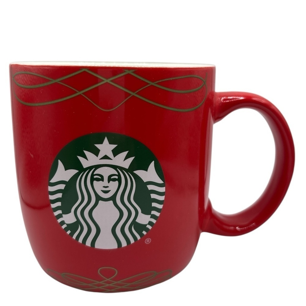 Starbucks Red Christmas Ceramic Mug 18 oz. Like‎ new.